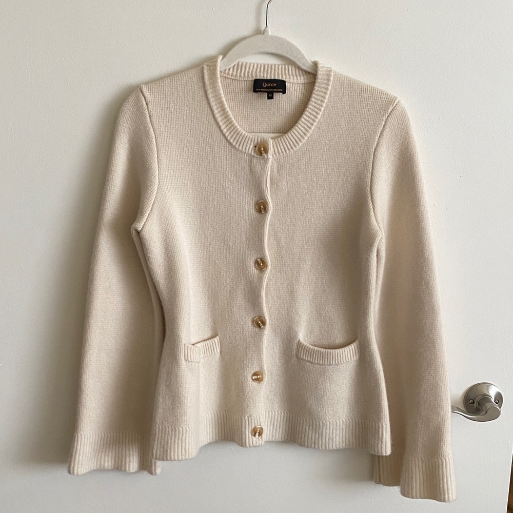 Quince Mongolian Cashmere Structured Cardigan